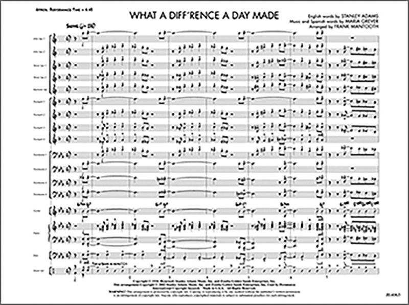 What A Diff'rence A Day Made Conductor Score