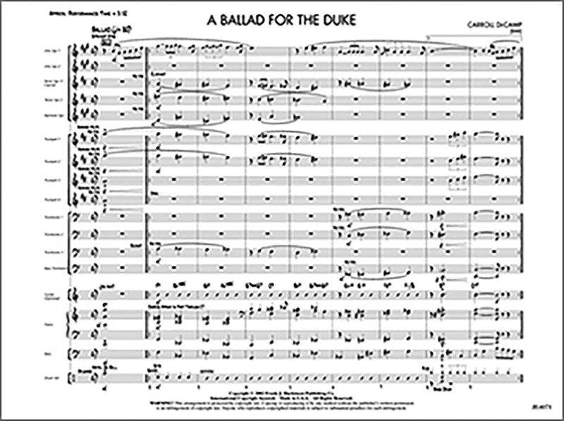 A Ballad For The Duke Conductor Score