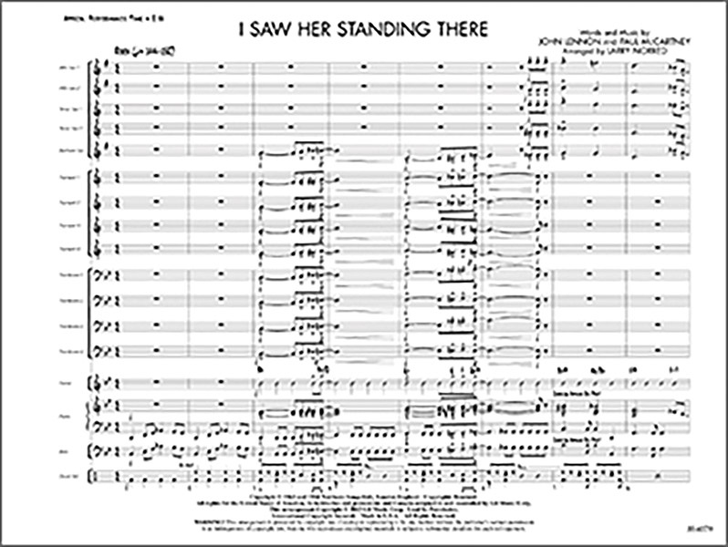 I Saw Her Standing There Conductor Score
