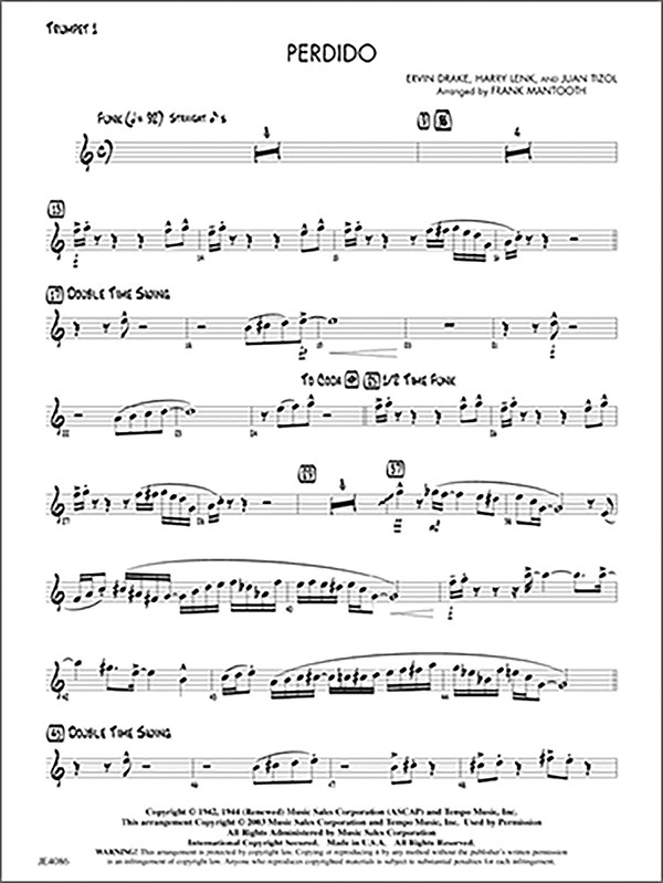 Perdido Conductor Score