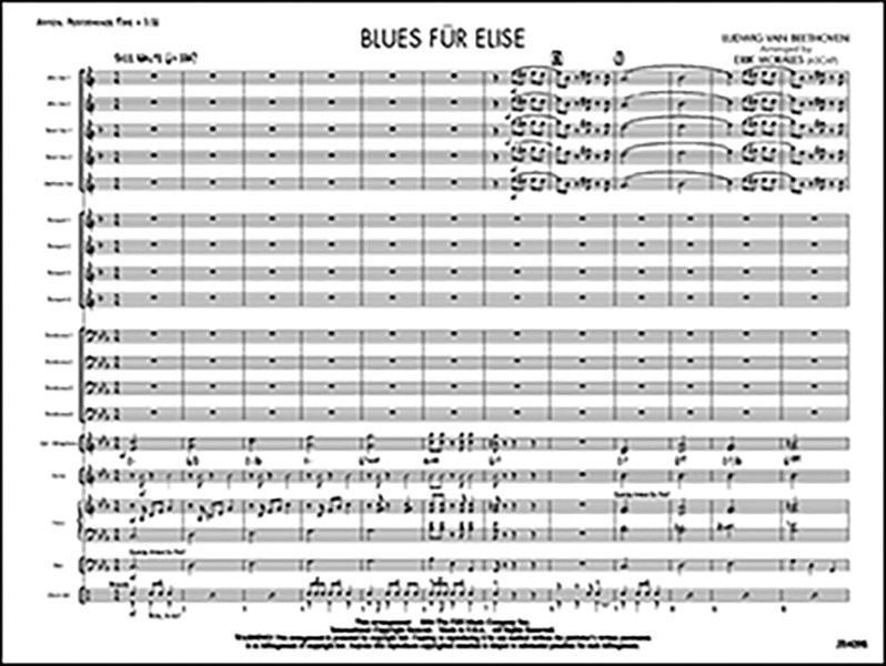 Blues füR Elise Conductor Score