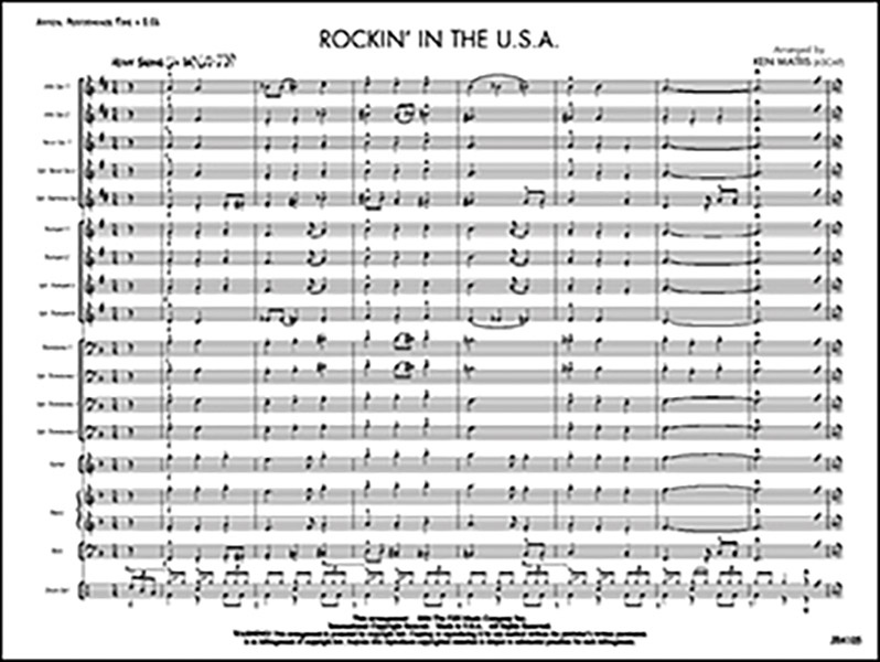 Rockin' In The U.S.A. Conductor Score