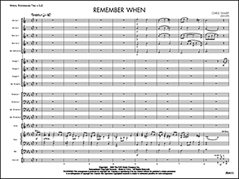 Remember When Conductor Score & Parts