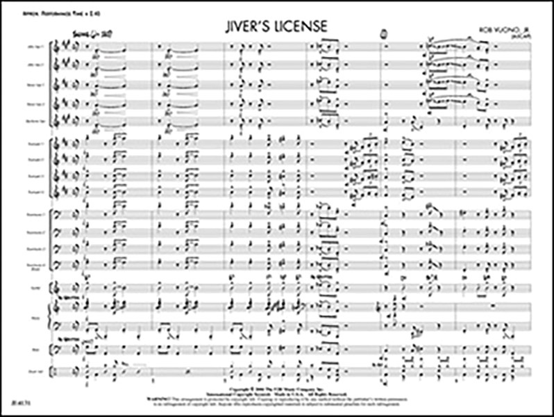 Jiver's License Conductor Score