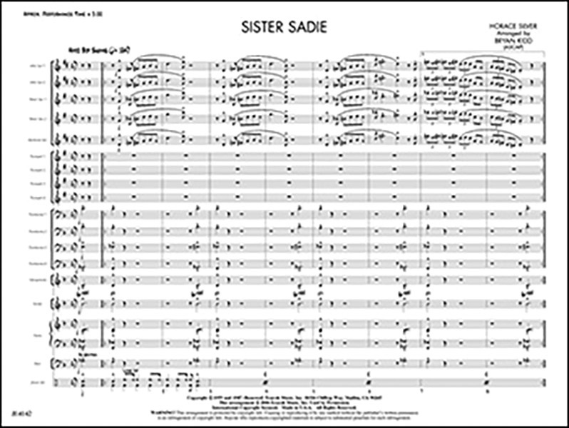 Sister Sadie Conductor Score