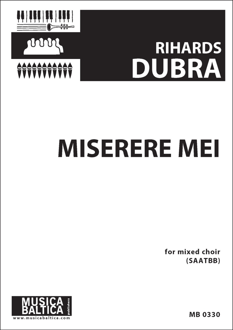 Miserere Mei For Saatbb Choir Choral Octavo