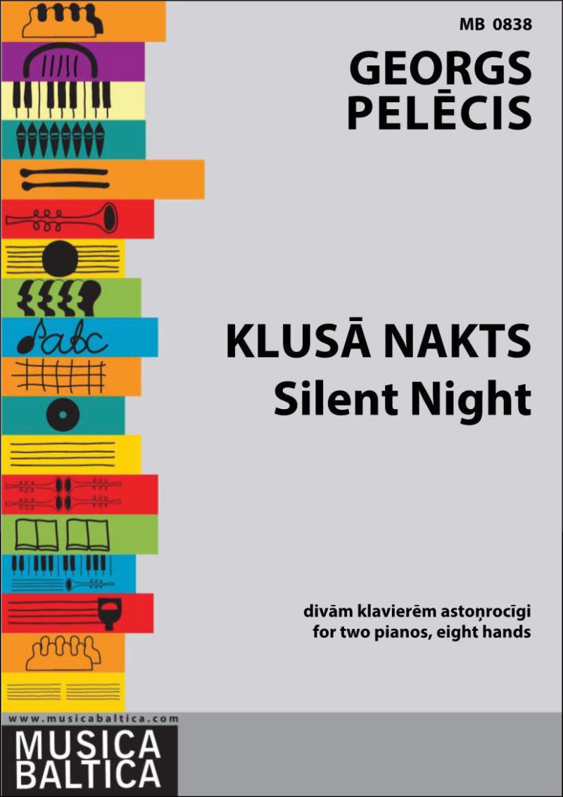 Klusa Nakts (Silent Night), 2 Pianos, 8 Hands Sheet