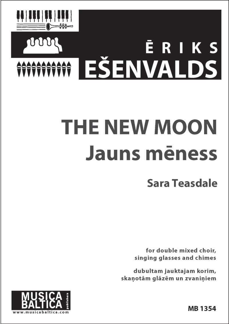 The New Moon For Ssattb Choir For Double Mixed Choir (Satb-Satb), Singing Glasses And Chimes Choral Octavo
