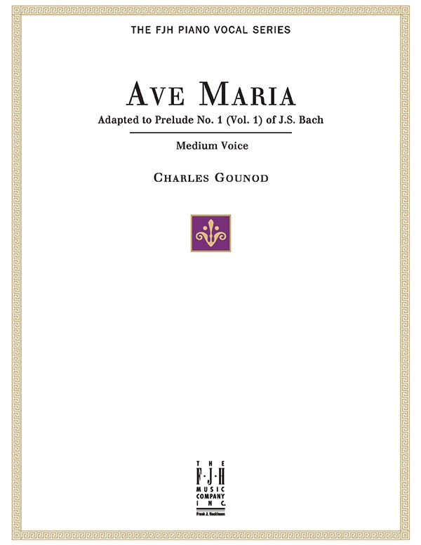 Ave Maria, For Medium Voice And Piano