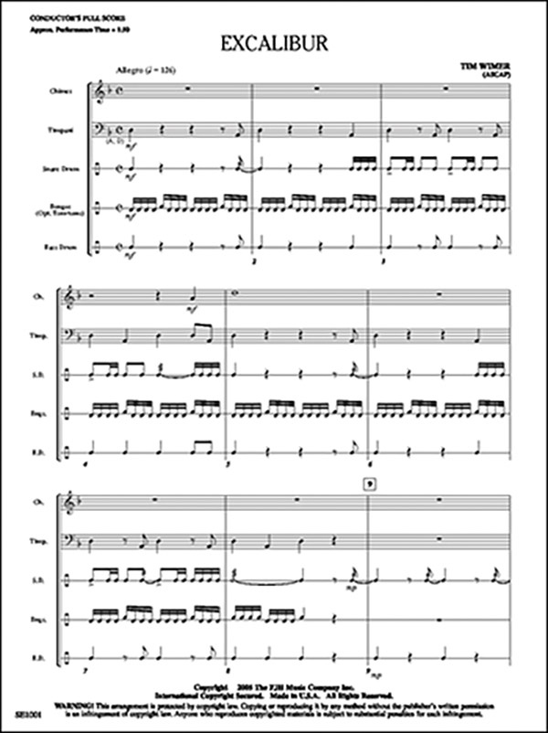 Excalibur Conductor Score & Parts