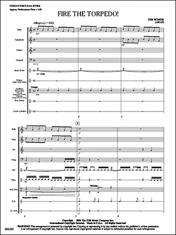 Fire The Torpedo! Conductor Score & Parts