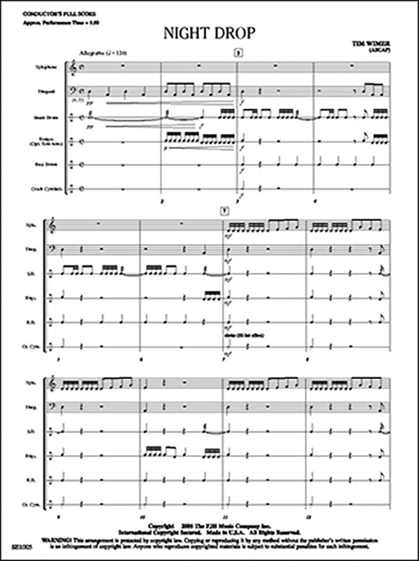 Night Drop Conductor Score