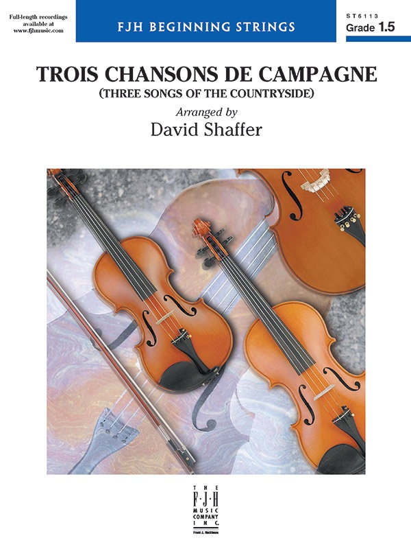 Trois Chansons De Campagne Three Songs Of The Countryside Conductor Score