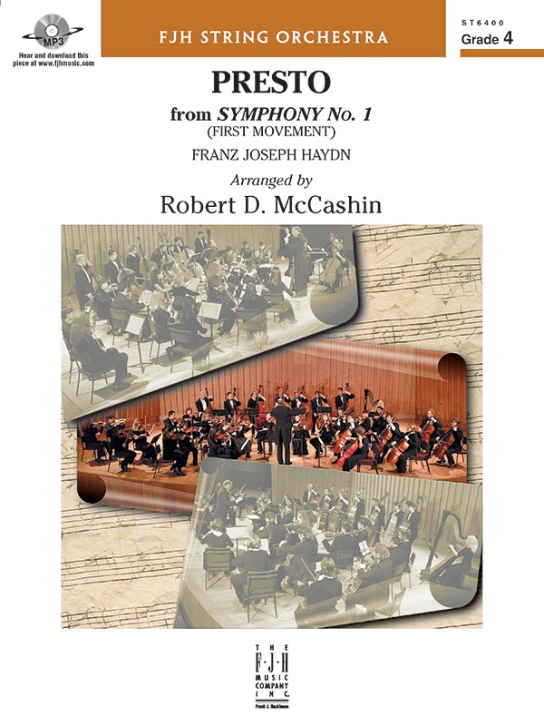 Presto From Symphony No. 1 First Movement Conductor Score & Parts