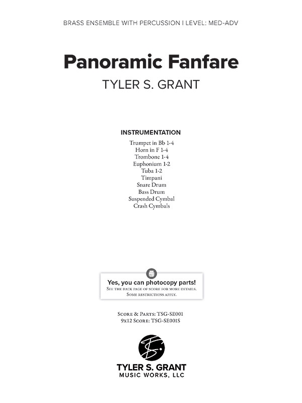 Panoramic Fanfare Conductor Score & Parts