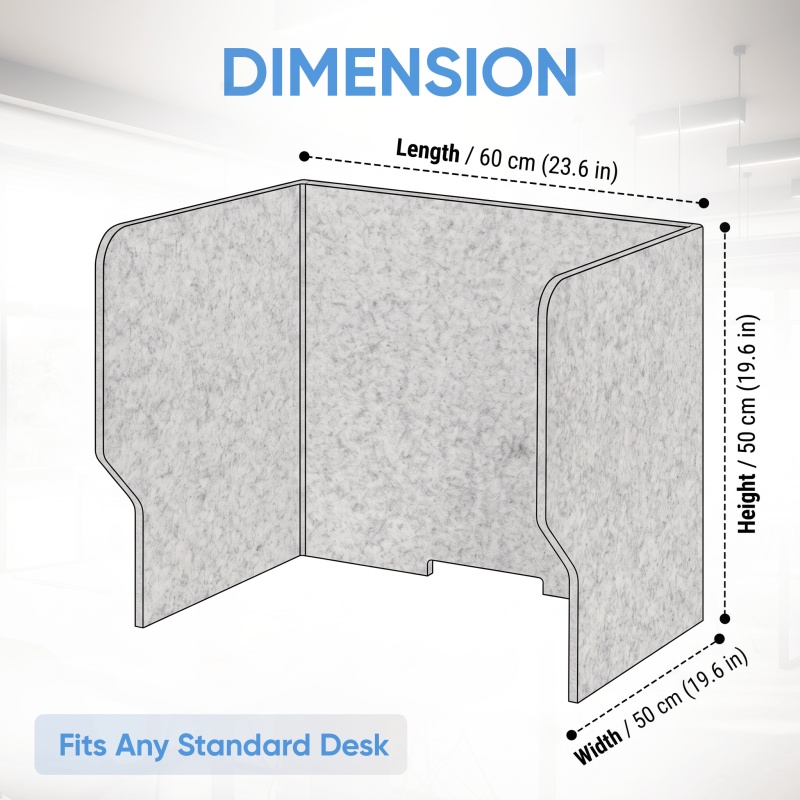Arrowzoom Acoustic Desk Divider Pro Kk1480