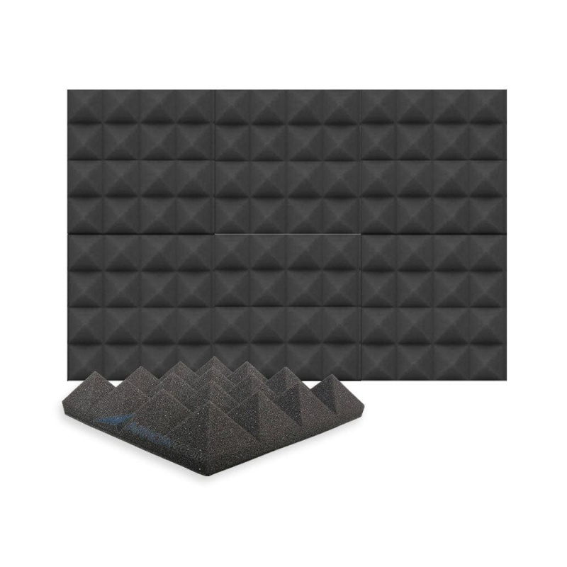 New 6 Pcs Bundle Pyramid Tiles Acoustic Panels Sound Absorption Studio Soundproof Foam 8 Colors Kk1034