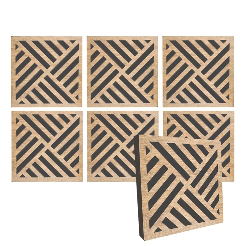 Diffuse Pro Diagonal Square — Directional Wood Diffuser + Absorber (Kk1308)