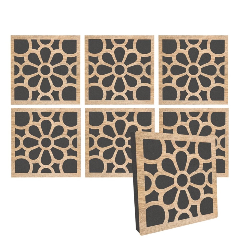 Royal Petals Wood Diffuser + Absorber — Decor-Grade Acoustic Panel (Kk1309)