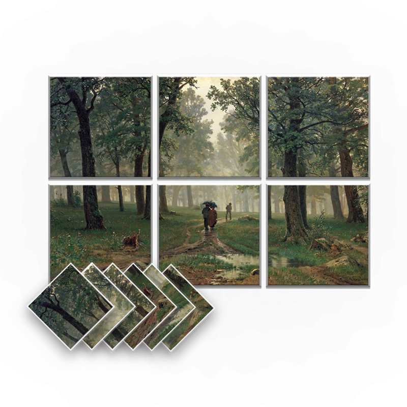 Arrowzoom Oil Painting Self-Adhesive Felt Art Wall Panels - Kk1397