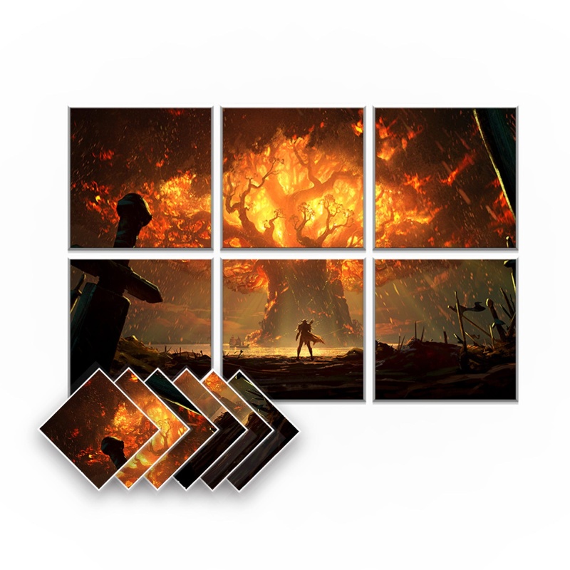 Arrowzoom Fantasy Self-Adhesive Felt Art Wall Panels - Kk1401