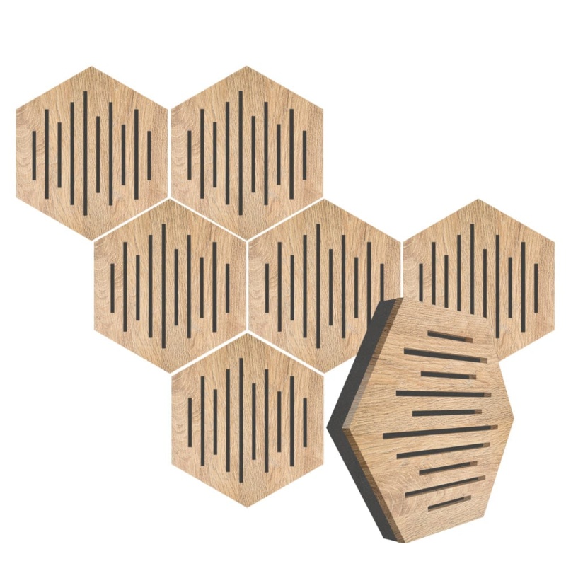 Organic Curved Wave Hexagon Diffuser + Absorber (Kk1416)