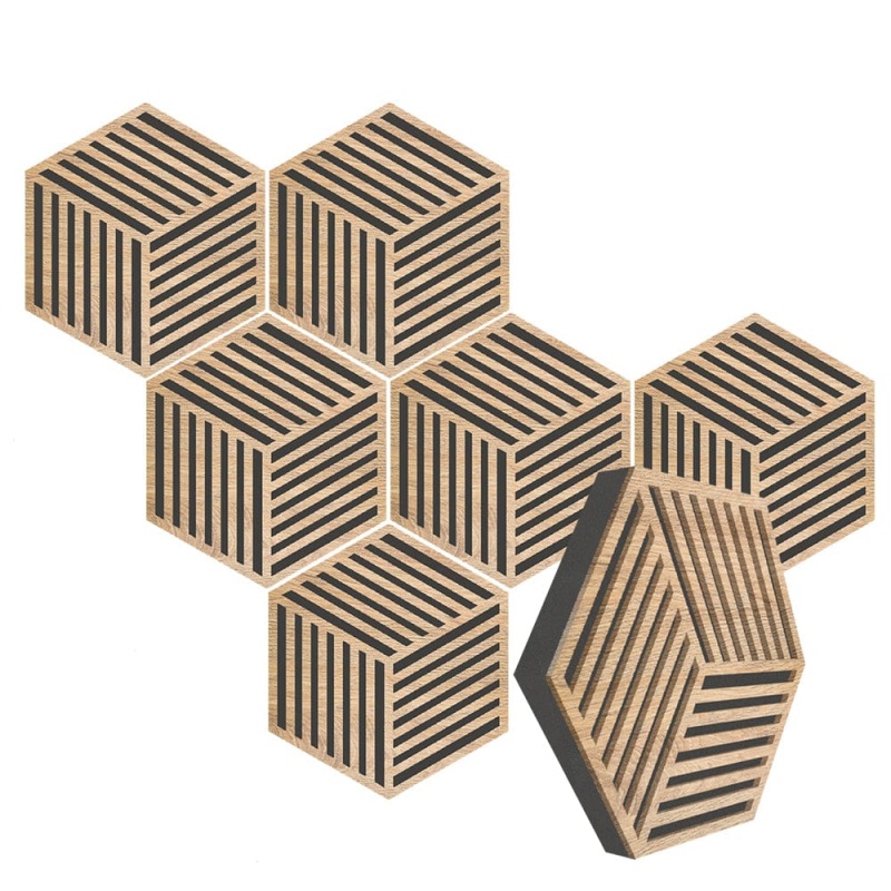 Hexagon Isometric Lines Diffuser + Absorber (Kk1418)