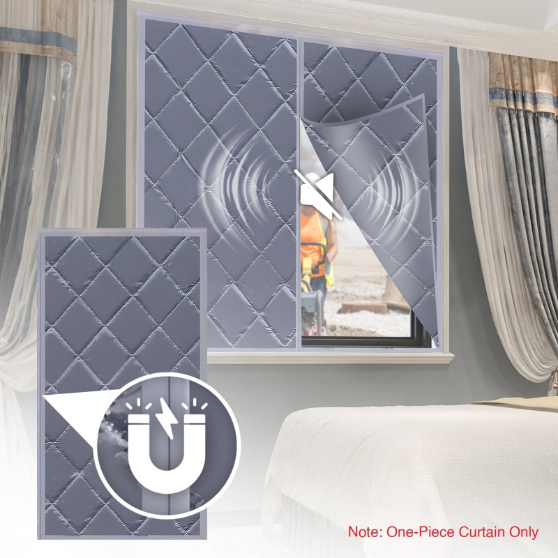 Sleep In Peace — Magnetic Soundproof Window Curtain (Kk1440)