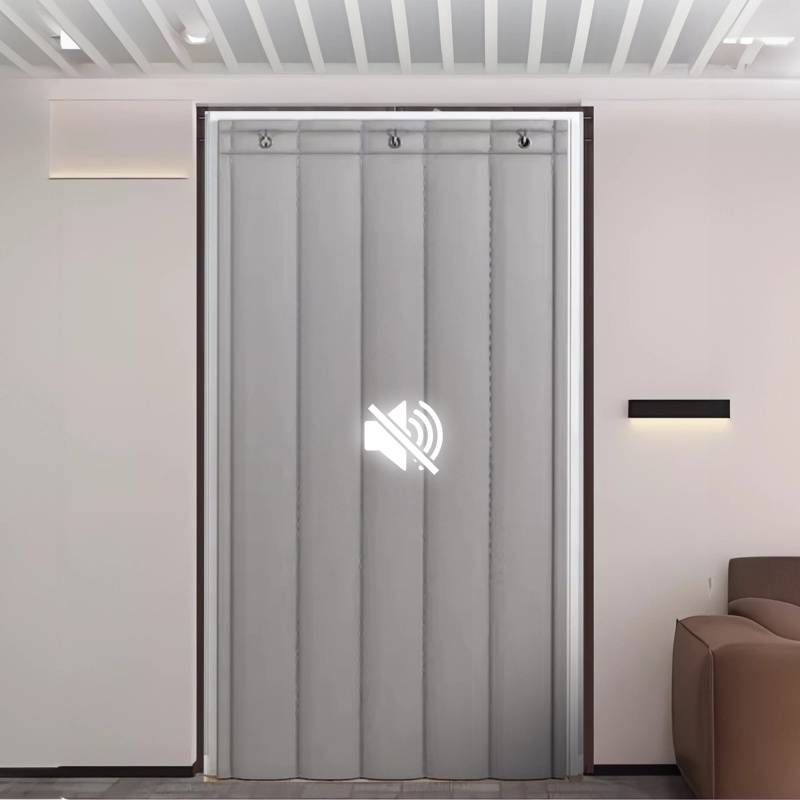 Block Noise And Cold Air — Heavy-Duty Thermal Acoustic Door Curtain (Kk1455)