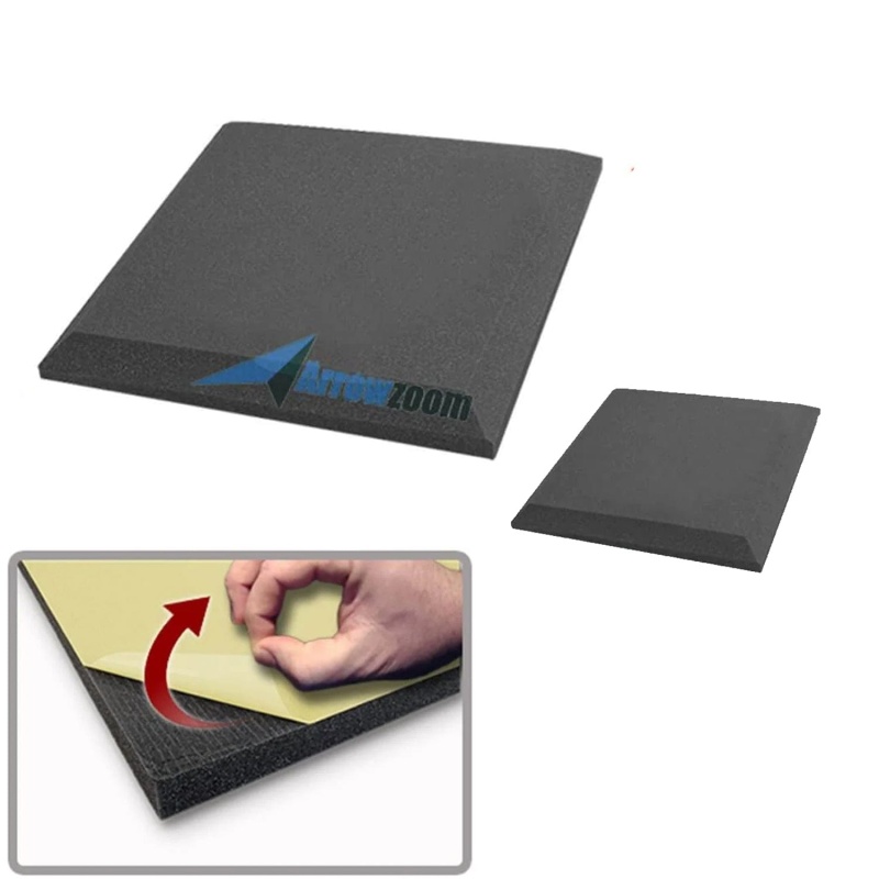 Arrowzoom Flat Bevel Adhesive Backed Tile Series Acoustic Foam - Solid Colors - Kk1055