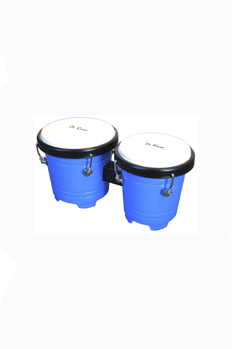 De Rosa 4" Plastic Kid's Junior Lap Bongo Blue