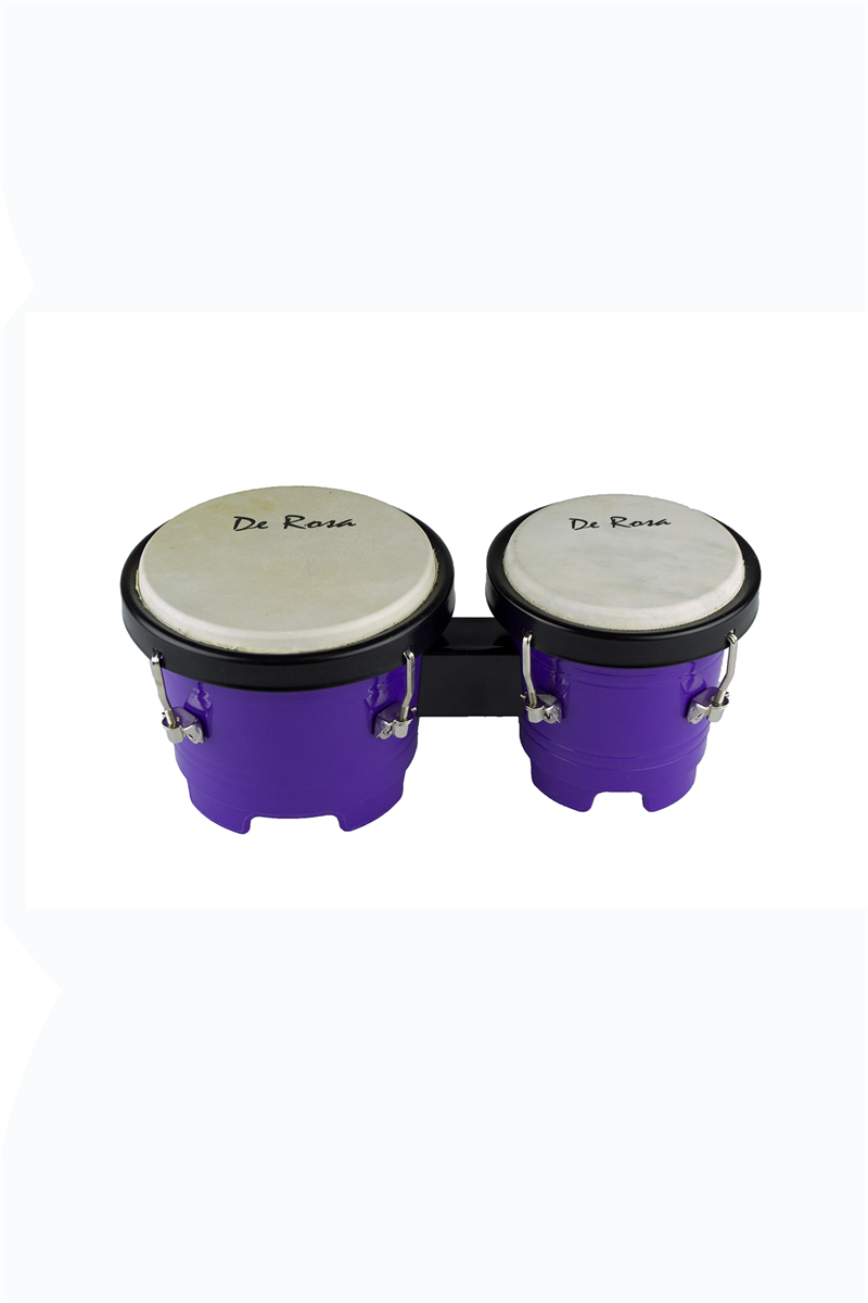 De Rosa 4" Plastic Kid's Junior Lap Bongo Purple