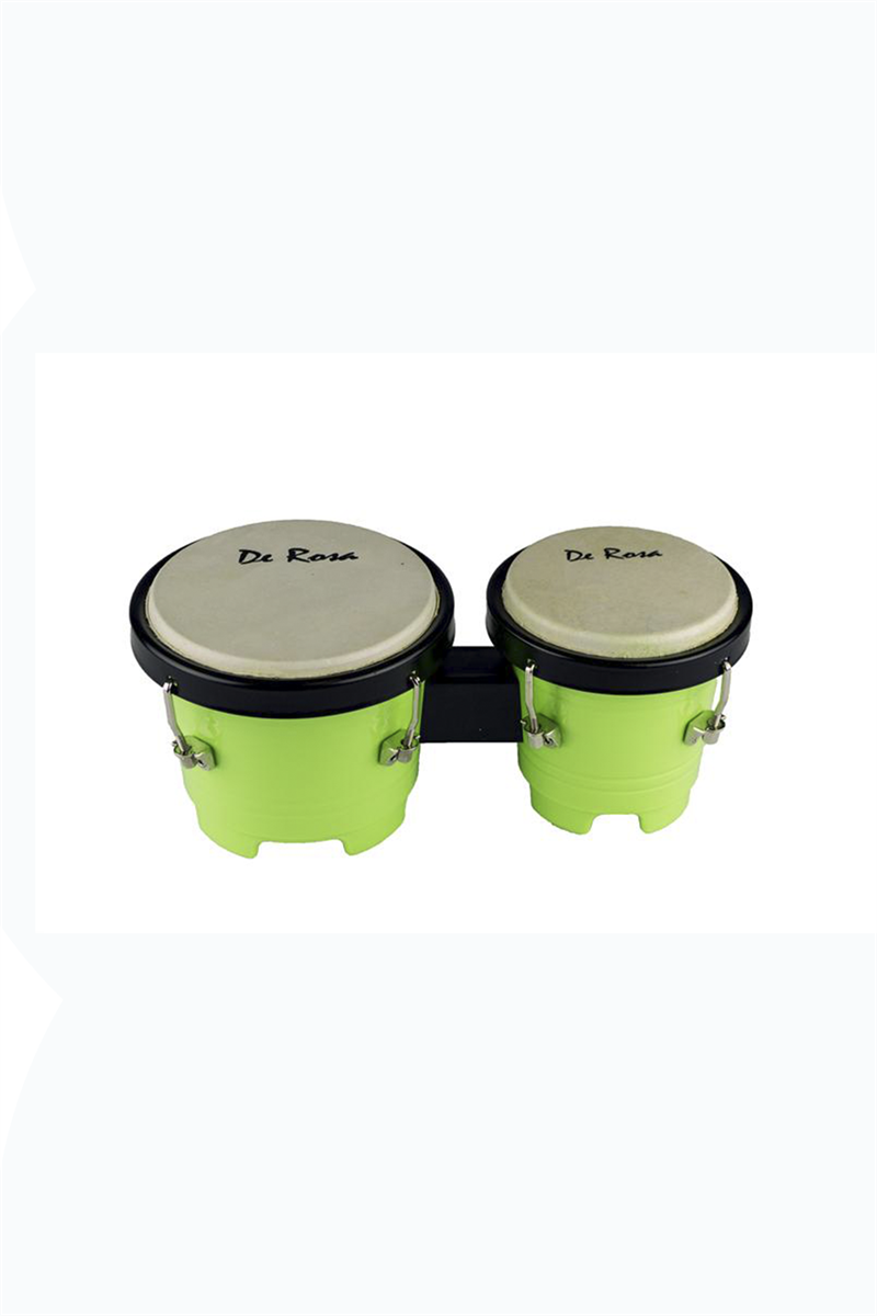 De Rosa 4" Plastic Kid's Junior Lap Bongo Yellow