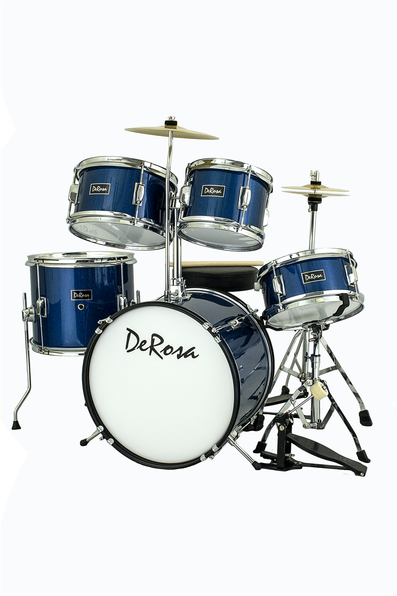 De Rosa 5 Piece 16" Junior Drum Set *Spark Collection* Blue