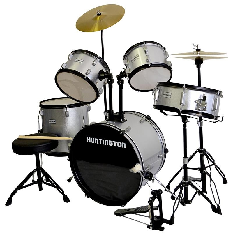 Huntington 5 Piece Drum Kit Fusion Size Silver