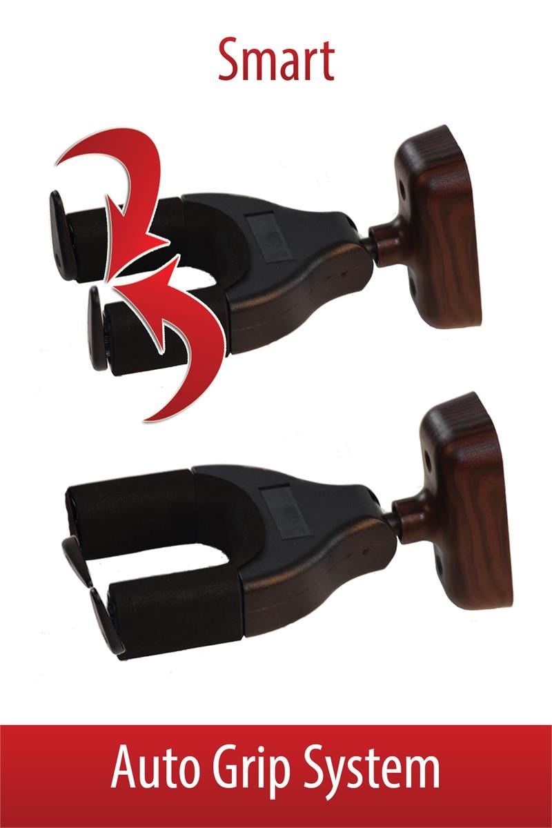 Mountable String Instrument Wall Hanger W/ Auto Grip System By Bridgecraft