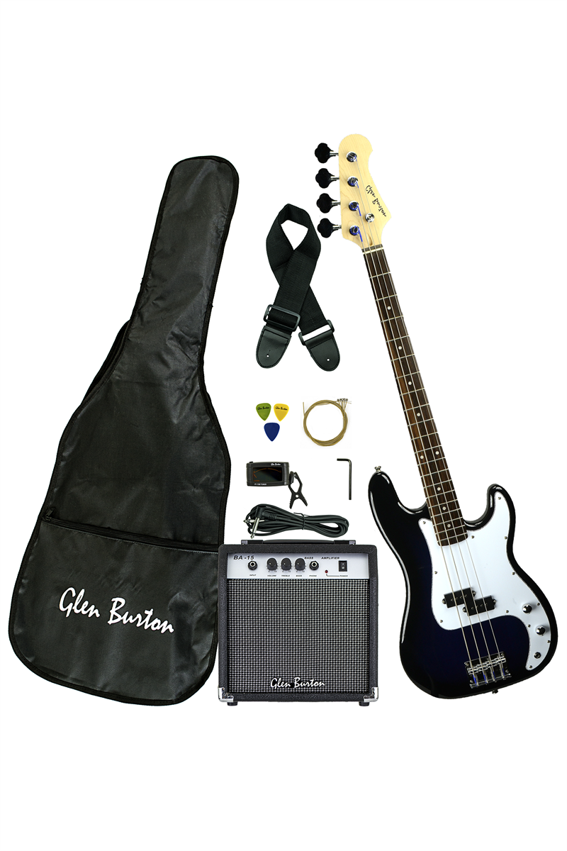 Glen Burton Solid Body Electric Bass Guitar Combo