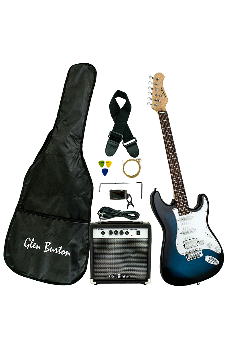 Glen Burton Solid Body St-Style Electric Guitar Combo