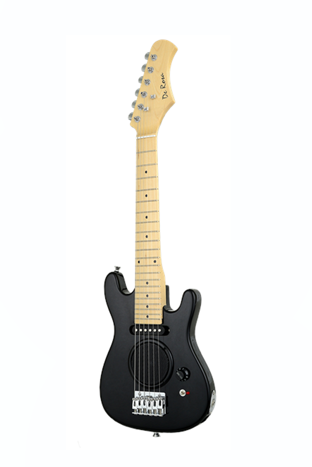 De Rosa Guitar With Built-In-Amp Black