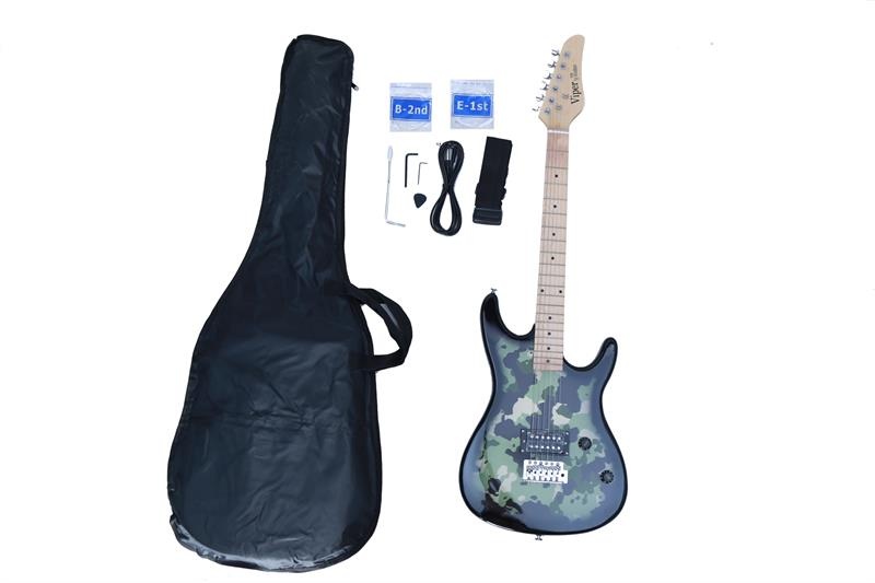 Viper Solid Body Electric Guitar Chrome Hardware Camouflague