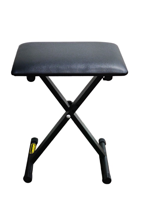 Piano Bench Reinforced Metal Stand With Padded Seat, Leather Seat Surface