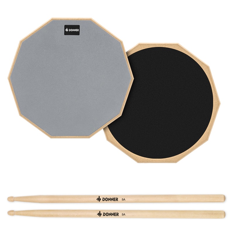 Donner 8" Grey Practice Pad W/ Sticks