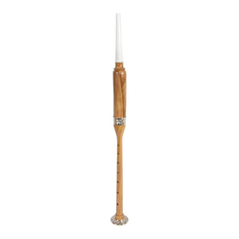 Roosebeck Satinwood Practice Chanter Nickel Plated Ferrule & Sole 19-Inch