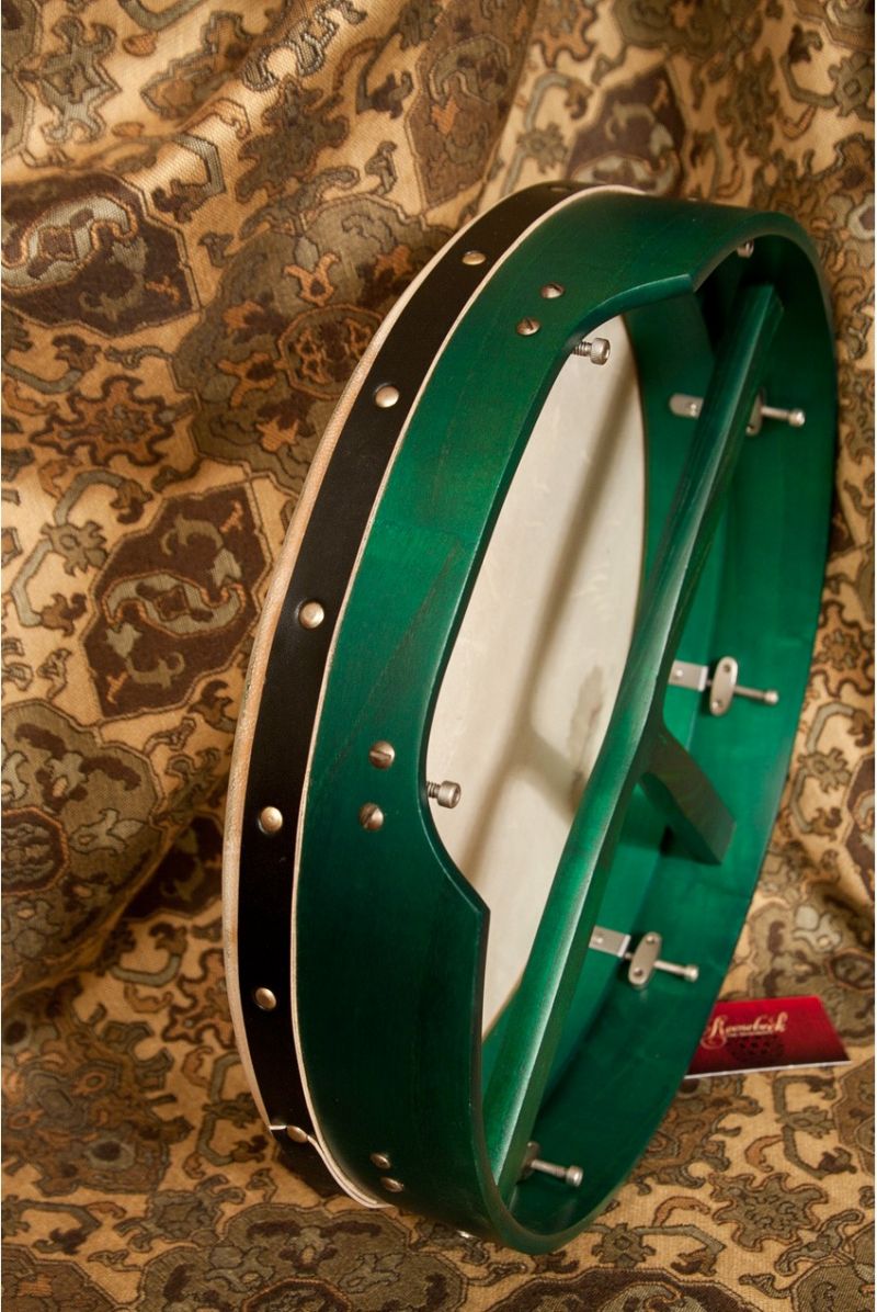 Roosebeck Tunable Mulberry Bodhran T-Bar 16-By-3.5-Inch - Green