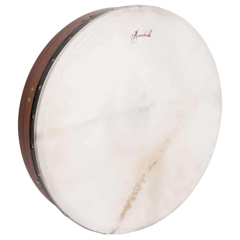 Roosebeck Tunable Sheesham Bodhran Cross-Bar Soft Natural Head 18-By-3.5-Inch