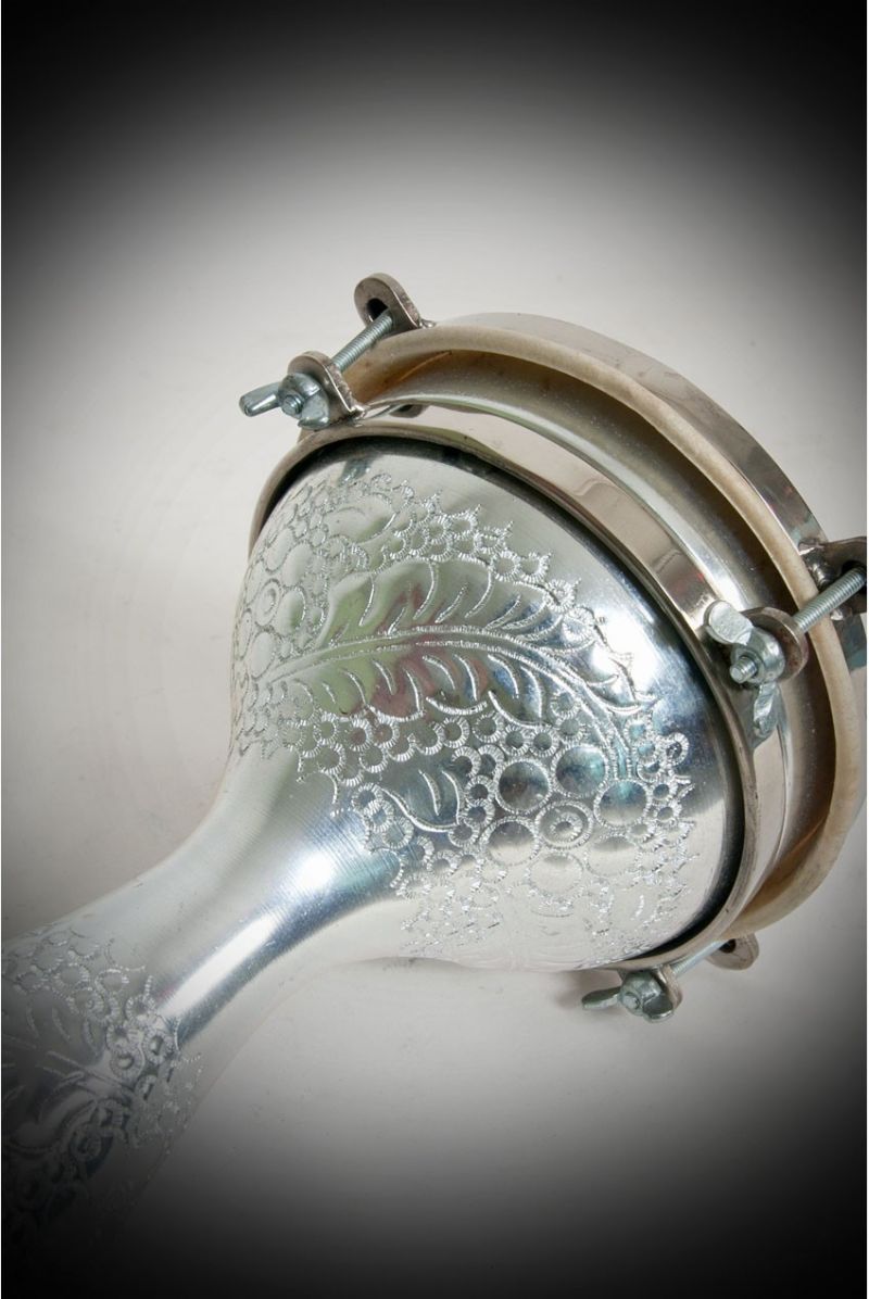 Mid-East Tunable Aluminum Finger Doumbek 5-By-8-Inch