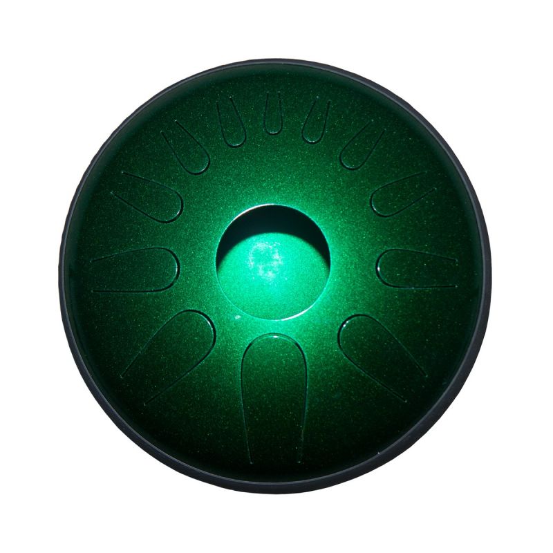 Idiopan Domina Pro 12-Inch 12-Note Tunable Steel Tongue Drum -Emerald Green