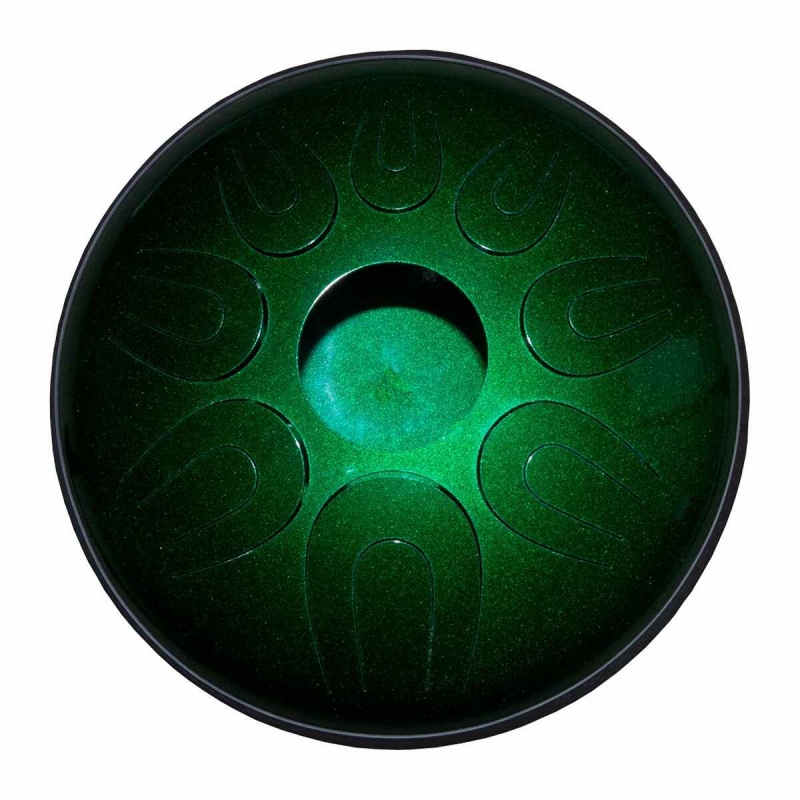 Idiopan Dual Tone 14-Inch Tunable Steel Tongue Drum - Emerald Green