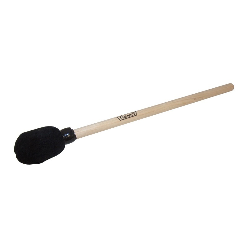 Remo Mallet, 5/8 X 16", Wood Handle, Foam Head, Soft Black Cover - Black