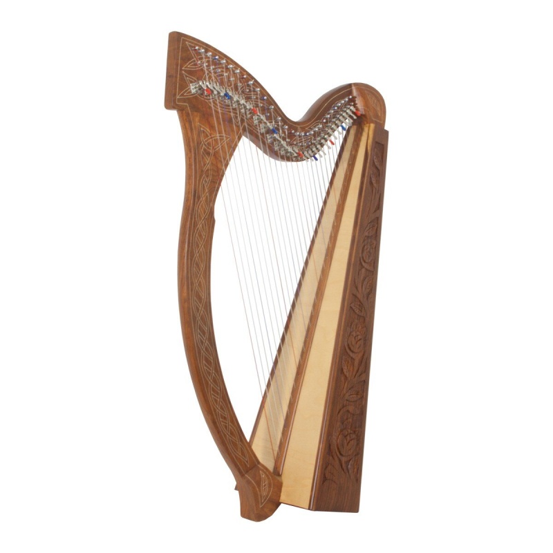Roosebeck Minstrel Harp 29-String Chelby Levers Sheesham Thistle *Blemished